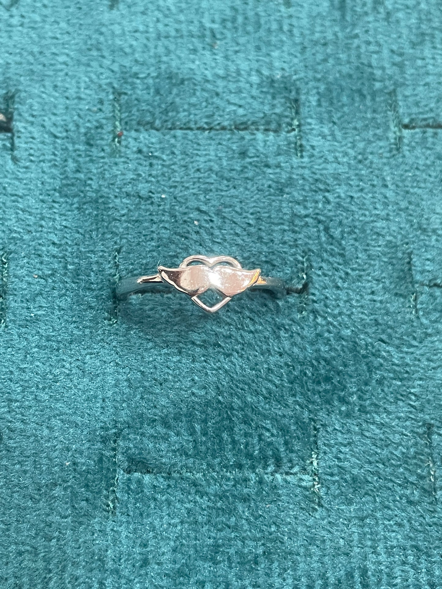 92.5 Silver Heart Moustache Ring for Women Size 12 | Simple Creative Design | Stylish Jewellery