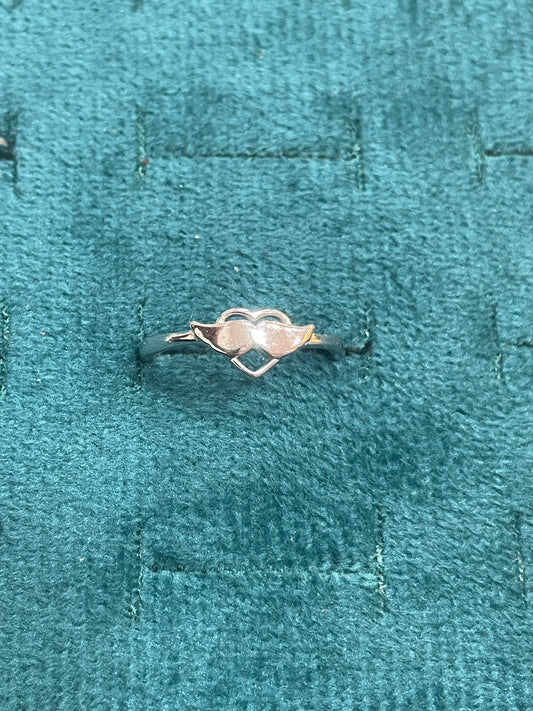 92.5 Silver Heart Moustache Ring for Women Size 12 | Simple Creative Design | Stylish Jewellery
