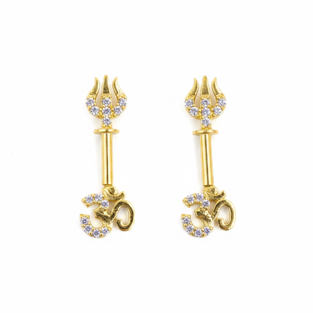 92.5 Silver Om Trishul Bugadi