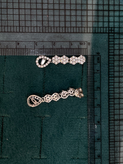 92.5 Silver Earrings | Stylish Refined Design | Elegant Jewellery pair