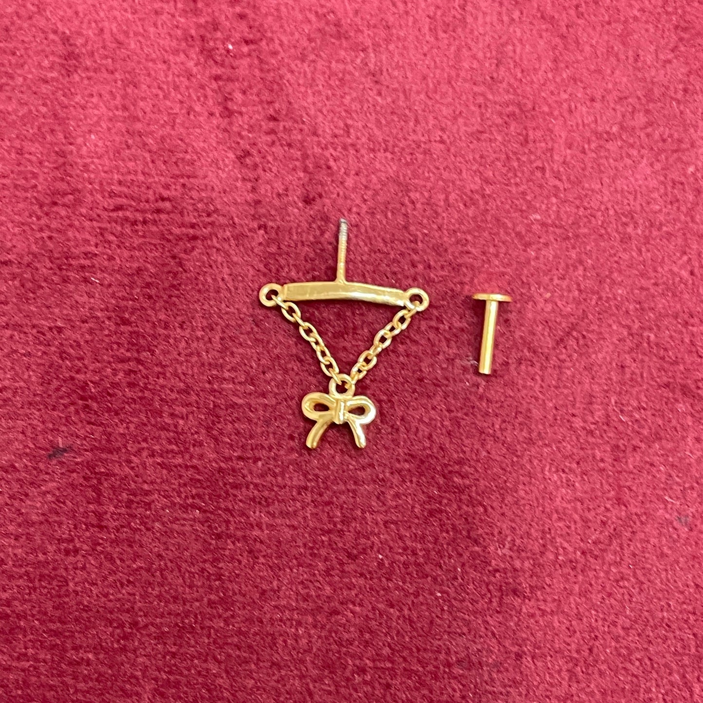 92.5 Silver Gold Plated Bow Bugadi - Pair