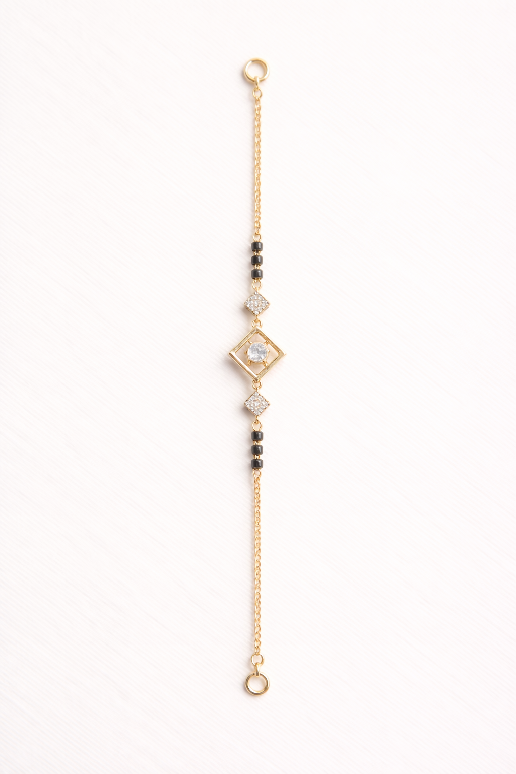 92.5 Silver Minimal Black Bead Bracelet | Elegant Simple Design | Jewellery