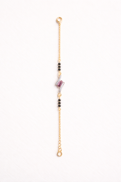 92.5 Silver Black Bead Bracelet | Elegant Traditional Design | Jewellery