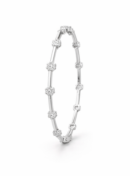 92.5 Silver CZ Stone Bangle | Elegant Luxury Finish | Jewellery