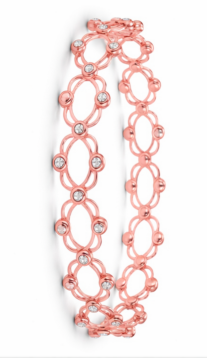 92.5 Silver Rose Gold Plated Bangle | Soft Luxury Finish | Elegant Jewellery