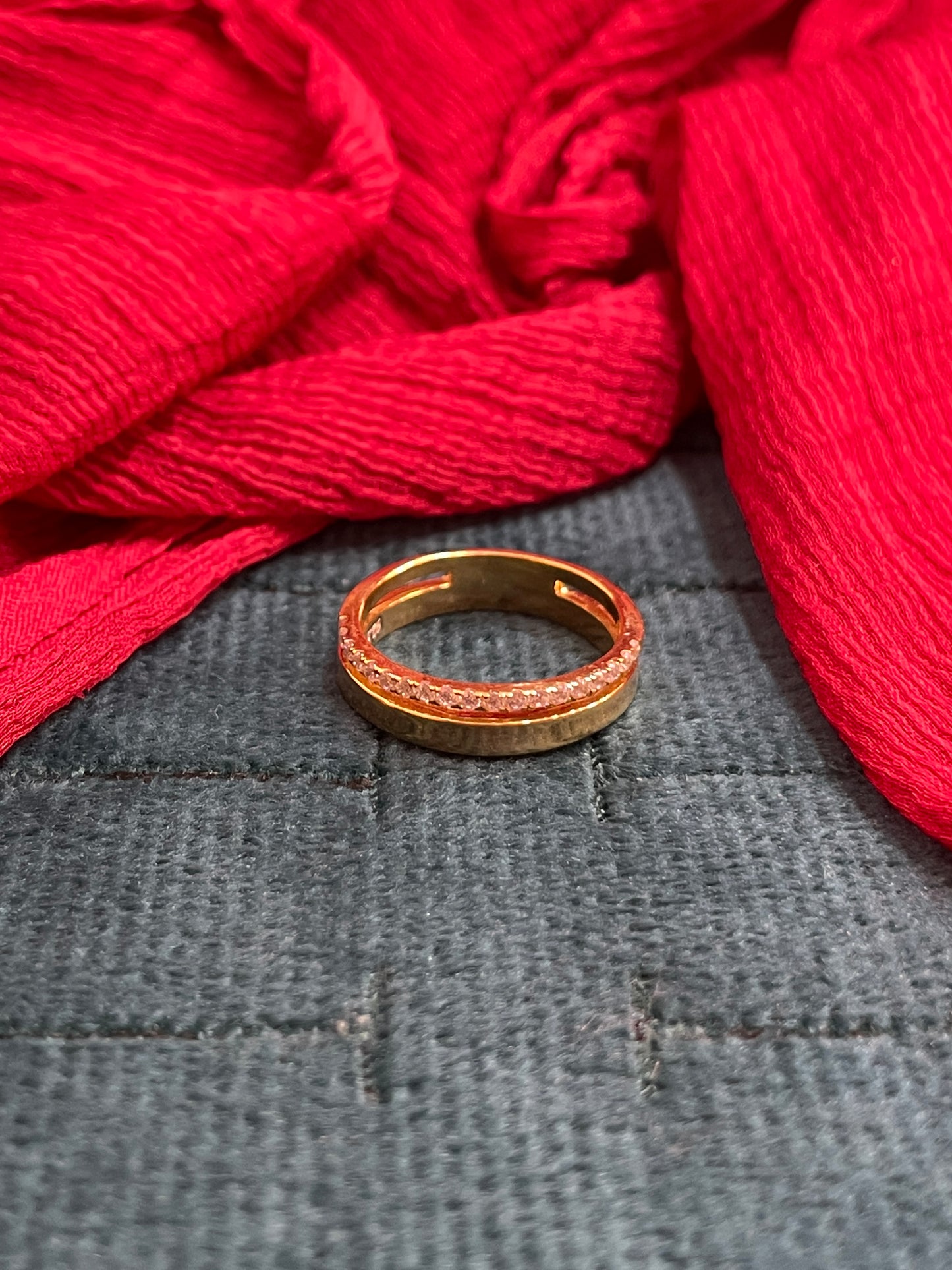 92.5 Silver Gold Plated Stylish Ring for Women Size 11 | Elegant Modern Design | Jewellery