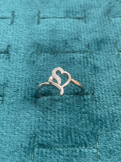 92.5 Silver Heart Ring for Women Size 12 | Stylish Affection Design | Elegant Jewellery