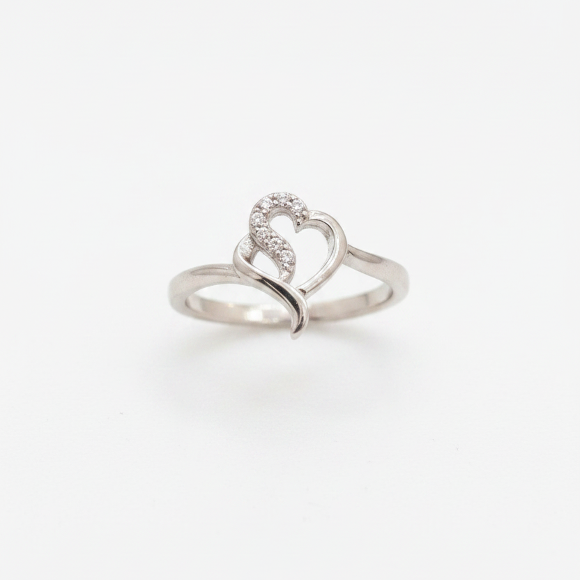 92.5 Silver Heart Ring for Women Size 12 | Stylish Affection Design | Elegant Jewellery