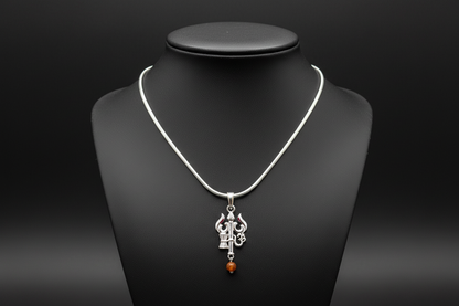 92.5 Silver Trishul Design Pendant for Men & Women – Traditional Temple Style