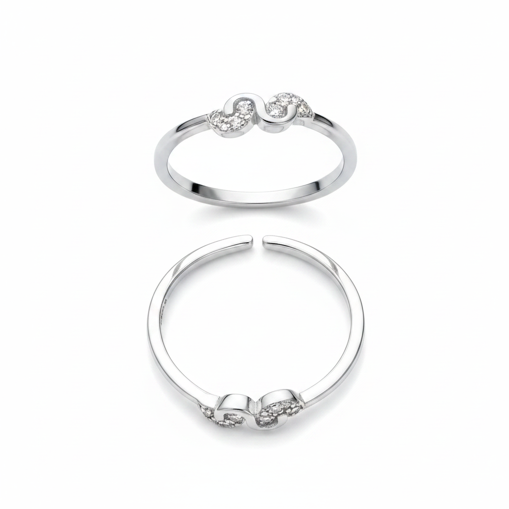 92.5 Sterling Silver Trendy Toe Rings for Women | Contemporary Stylish Design