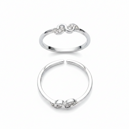 92.5 Sterling Silver Trendy Toe Rings for Women | Contemporary Stylish Design