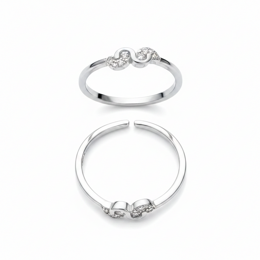 92.5 Sterling Silver Trendy Toe Rings for Women | Contemporary Stylish Design