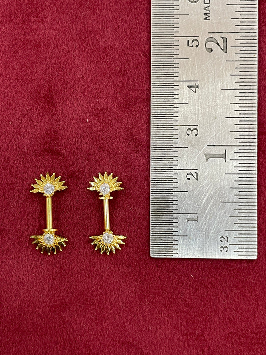 Silver stylish gold plated bugadi