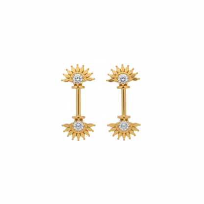 92.5 Silver Sun Bugadi | Stylish Traditional Motif Design | Elegant Jewellery ( pair)