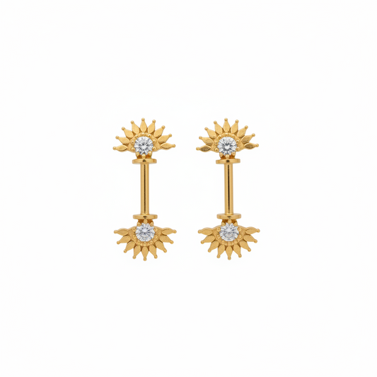 92.5 Silver Sun Bugadi | Stylish Traditional Motif Design | Elegant Jewellery ( pair)
