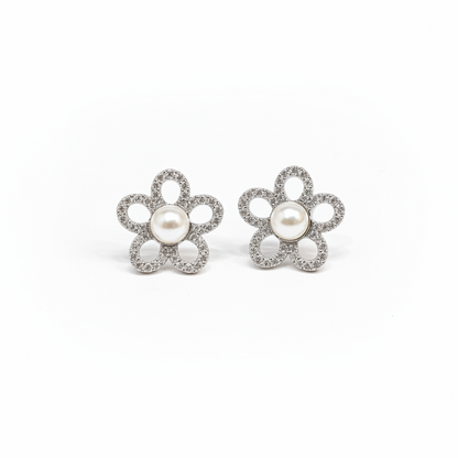 925 Silver Flower Studs