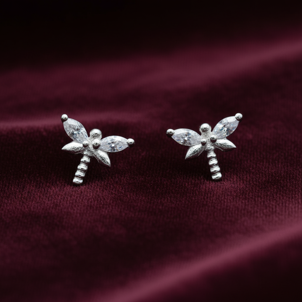 925 Silver Dragonfly studs