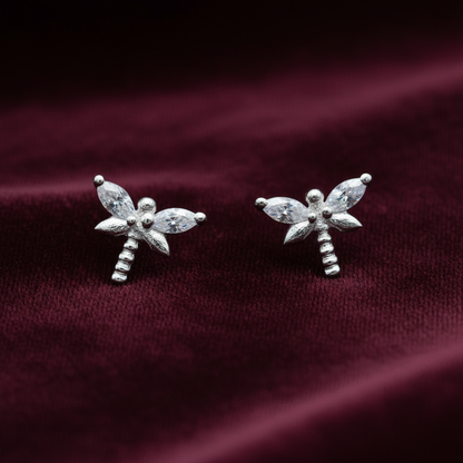 925 Silver Dragonfly studs