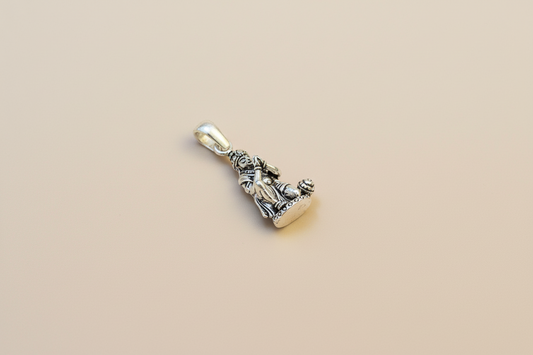92.5 Silver Oxidised Hanuman Pendant for Men & Women | Bajrangbali Antique Design | Temple Jewellery