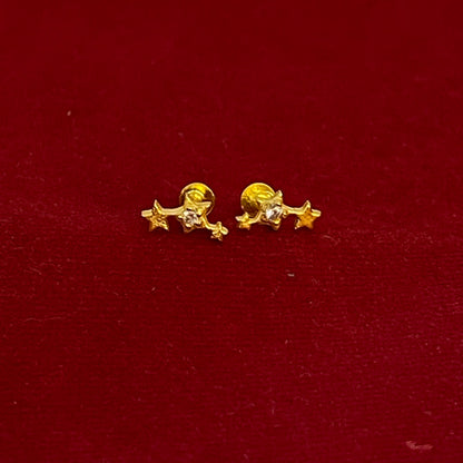 92.5 Silver Gold Plated Star Constellation Studs