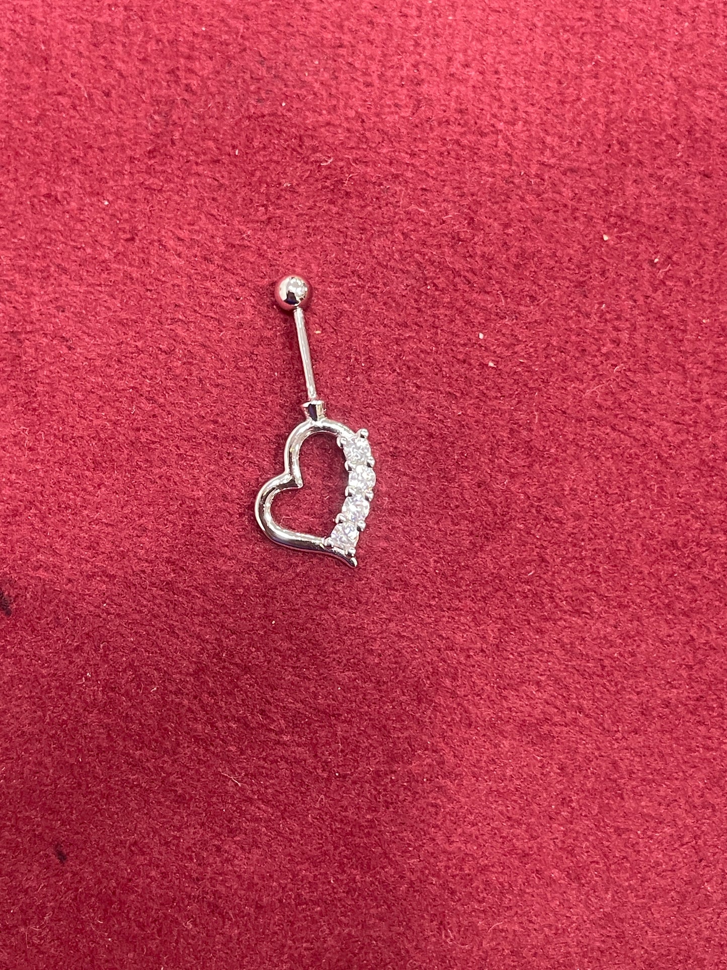 Heart shaped drop earrings
