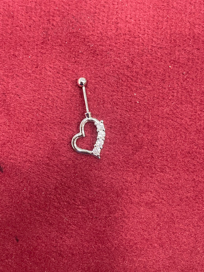 Heart shaped drop earrings