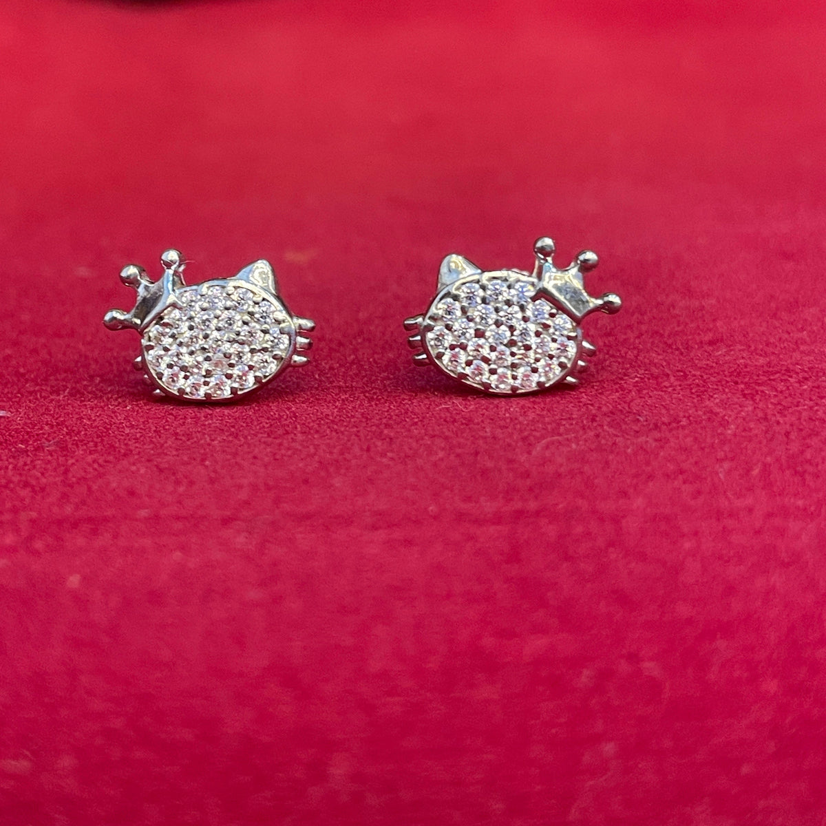 92.5 Silver Cat Earrings for Women | Cute Animal Design | Stylish Jewellery pair