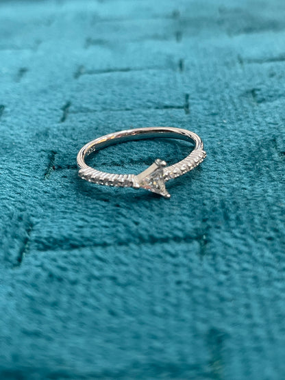 92.5 Silver White Stone Ring for Women Size 11 | Classy Brilliant Finish | Elegant Fashion Jewellery