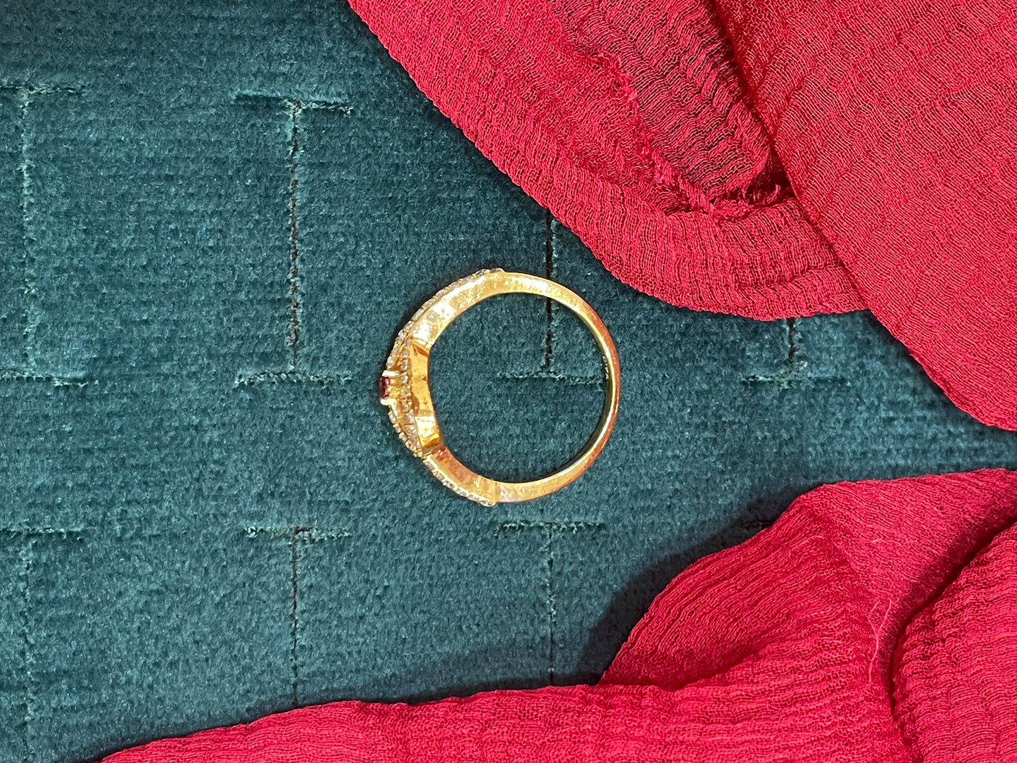 92.5 Silver Gold Plated Classy Ring for Women Size 12 | Elegant Traditional Design | Stylish Jewellery