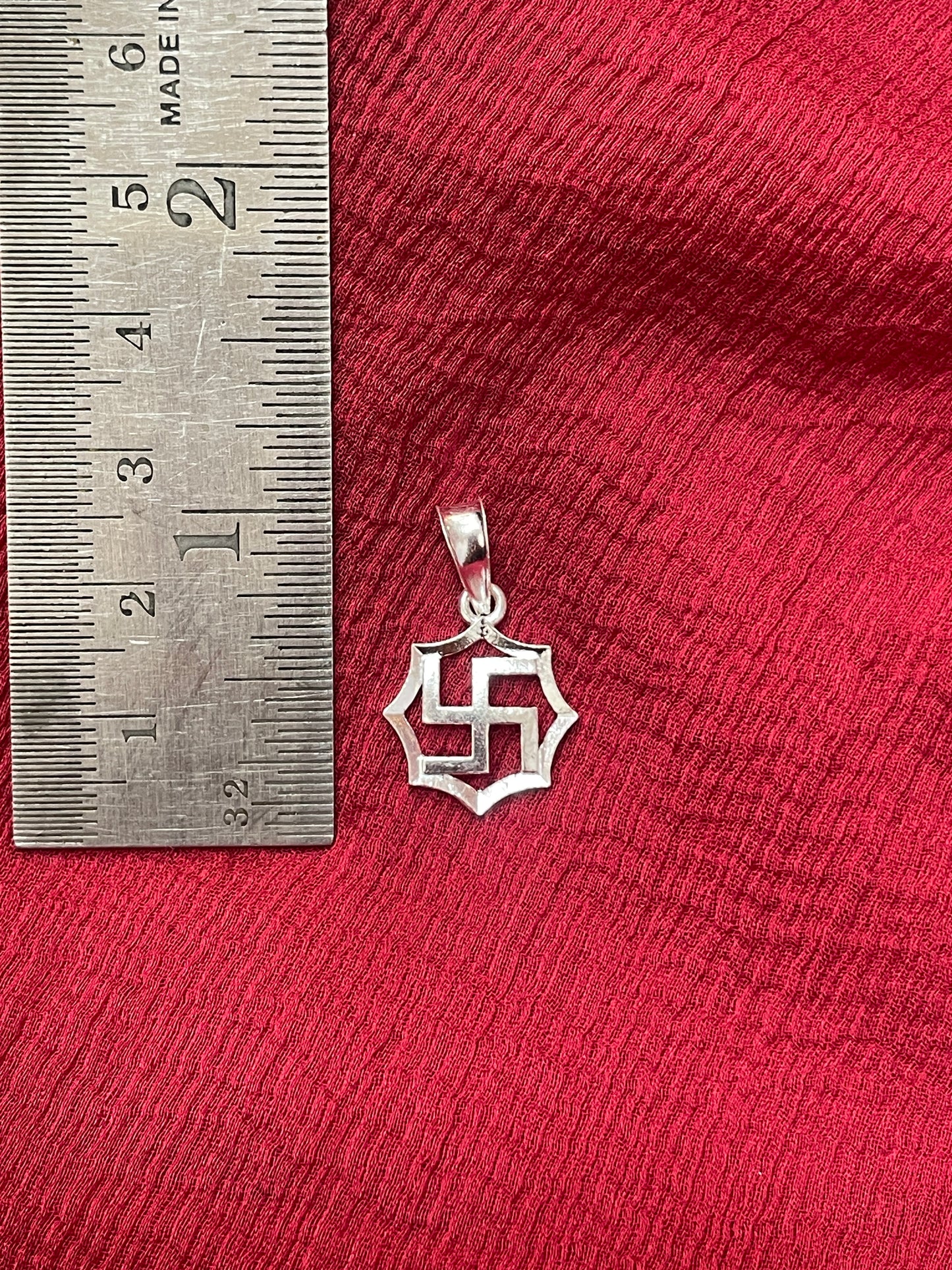 92.5 Silver Swastik Pendant for Men & Women | Sacred Symbol Design | Spiritual Jewellery