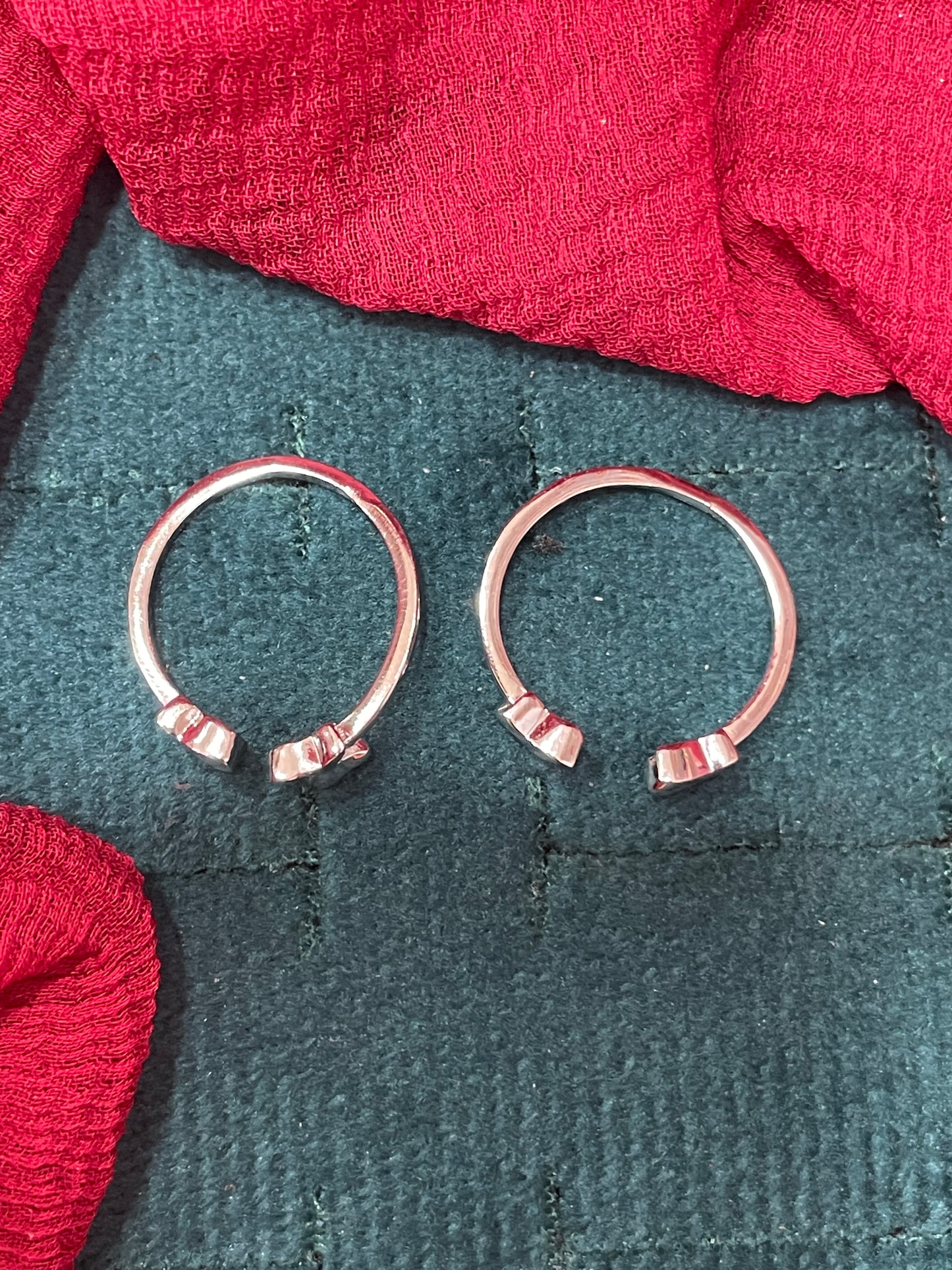 92.5 silver stylish butterfly toe rings