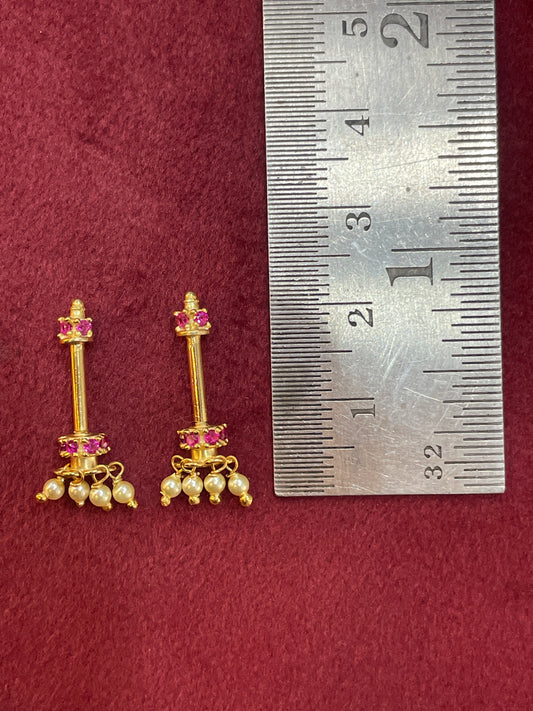 Silver stylish gold plated bugadi