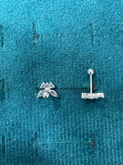 925 Silver Butterfly Stud Earrings | Minimal CZ Daily Wear Earrings for Women & Girls
