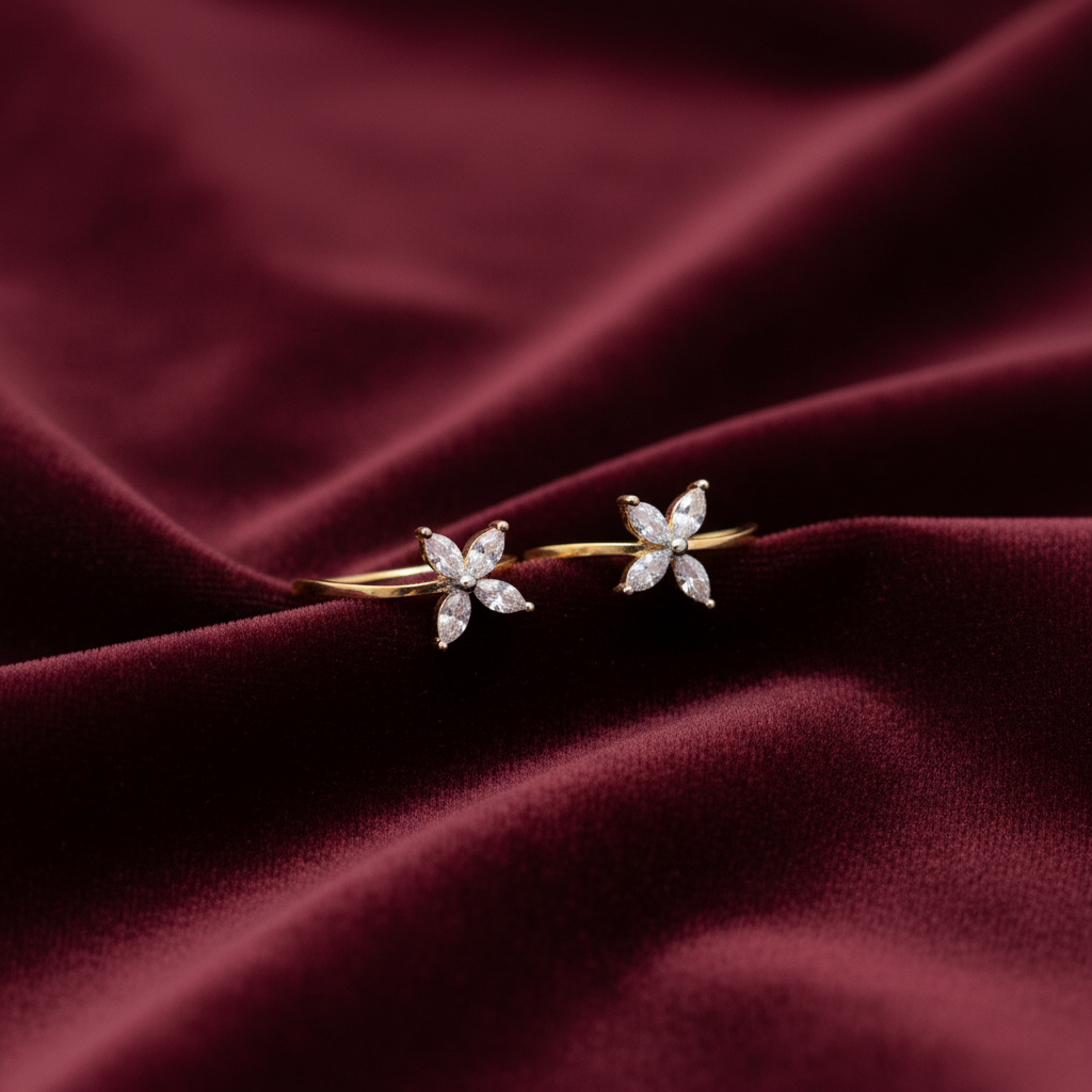 92.5 Silver Gold Plated Simple Ear Cuffs for Women | Minimal Elegant Design | Everyday Jewellery