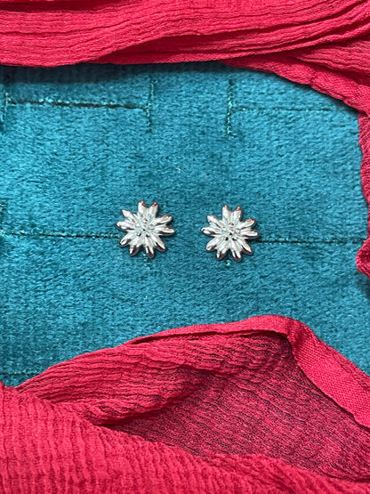 92.5 Silver Stylish Flower Earrings for Women | Elegant Floral Design | Everyday Wear Jewellery