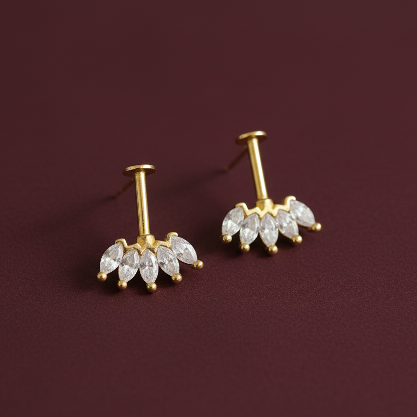 92.5 Silver Five Leaf Bugadi | Classic Floral Design | Jewellery