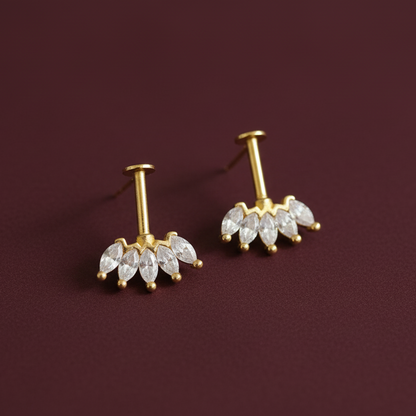 92.5 Silver Five Leaf Bugadi | Classic Floral Design | Jewellery