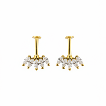 92.5 Silver Five Leaf Bugadi | Classic Floral Design | Jewellery (pair)