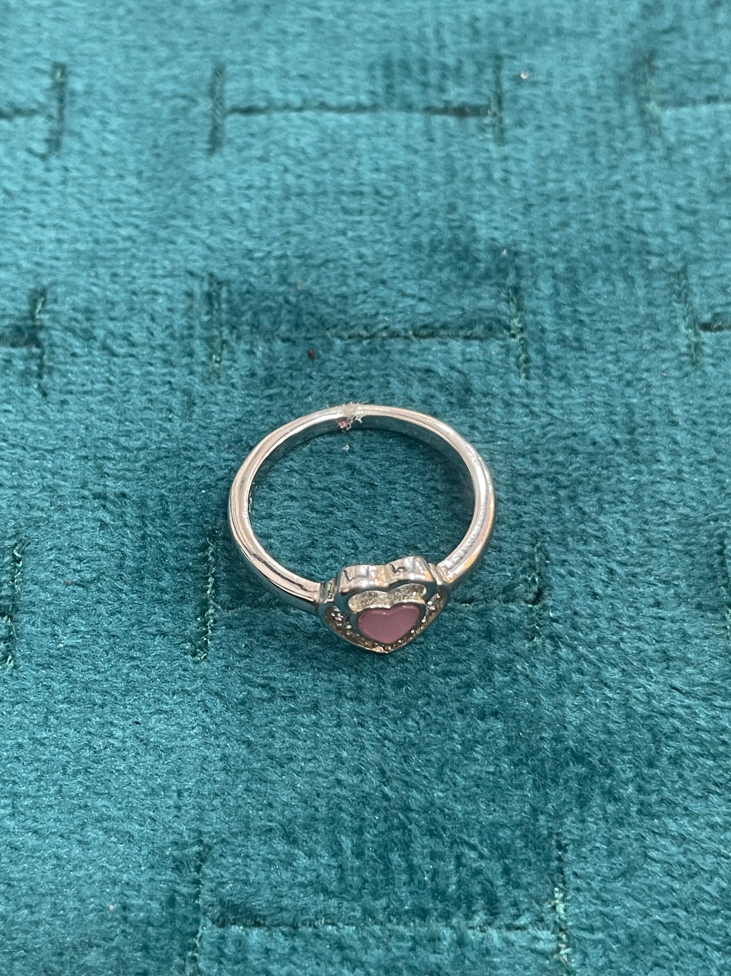 92.5 Silver Pink Heart Ring for Women Size 9 | Stylish Soft Tone Design | Elegant Gift Jewellery