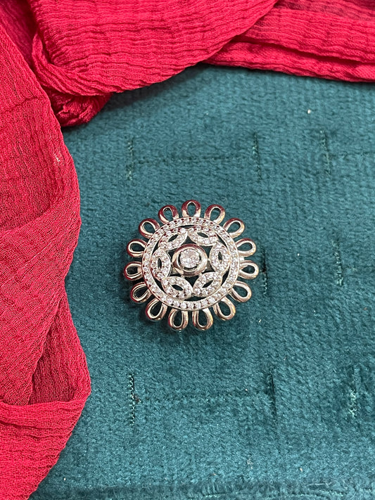 92.5 Silver Classy Flower Ring for Women Size 10 | Elegant Floral Design | Stylish Jewellery