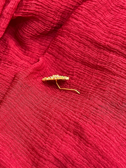 92.5 Silver Gold Plated Multicolor Nose Pin for Women | Stylish Vibrant Design | Elegant Jewellery