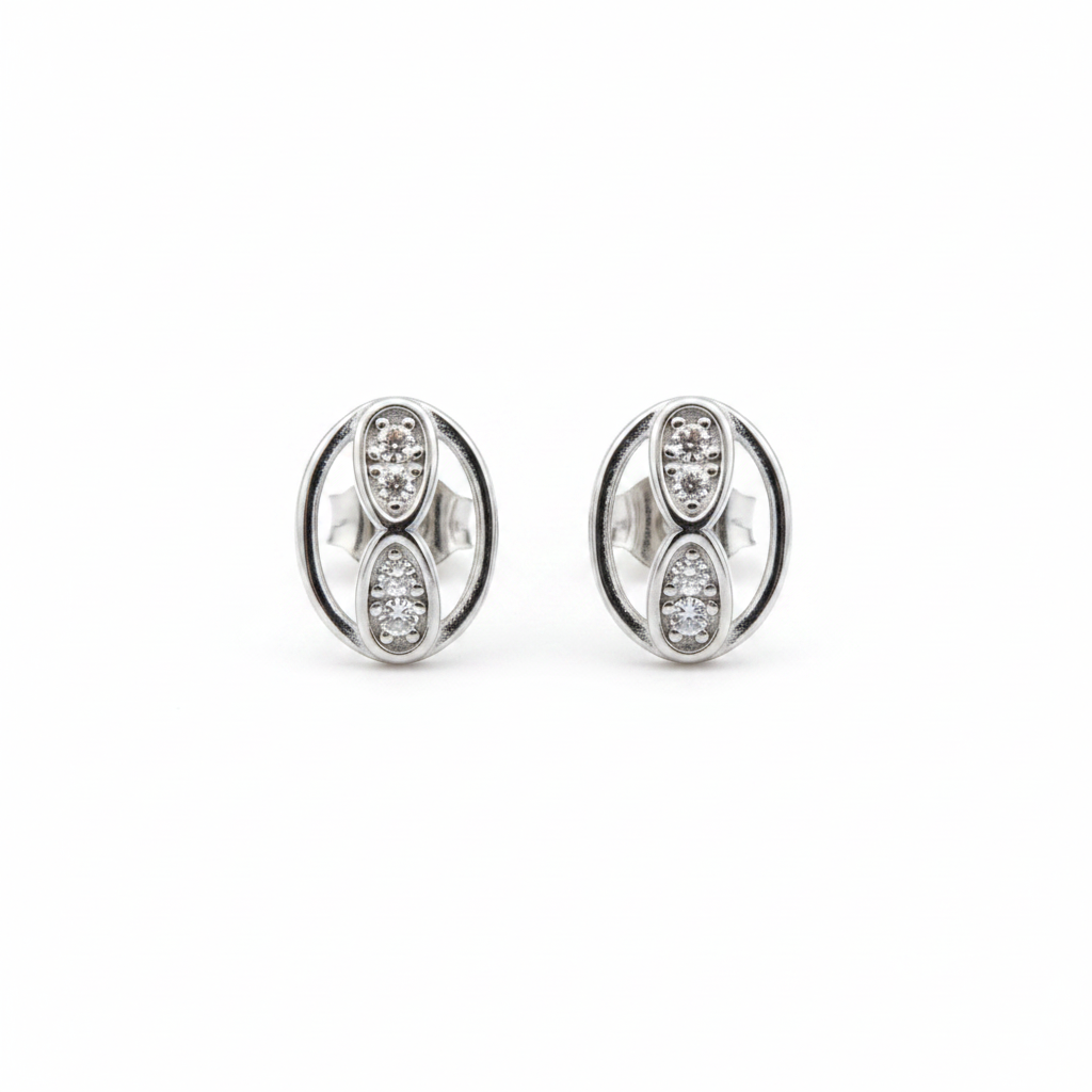 92.5 Silver Minimal Stylish Earrings for Women | Simple Elegant Design | Daily Wear Jewellery