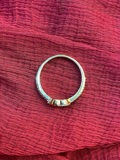Gold Plated Silver Elegant Heart Ring