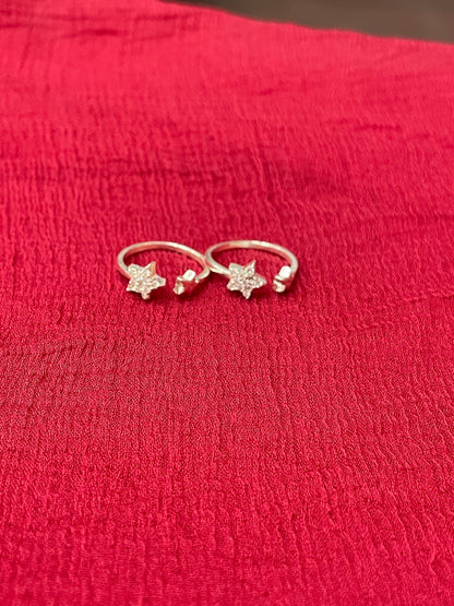 92.5 Silver Stylish Toe Rings | Elegant Modern Design | Jewellery