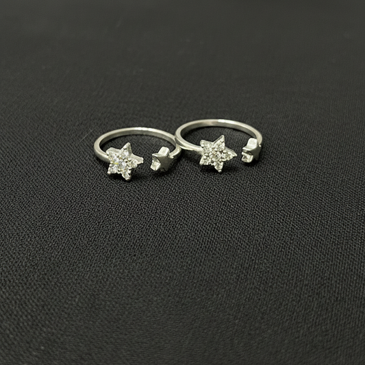 92.5 Silver Stylish Toe Rings | Elegant Modern Design | Jewellery