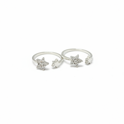 92.5 Silver Stylish Toe Rings | Elegant Modern Design | Jewellery