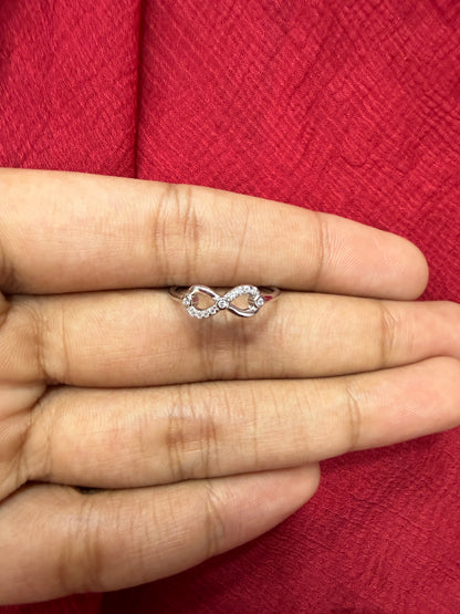 92.5 Silver Infinity Ring for Women | Size 11