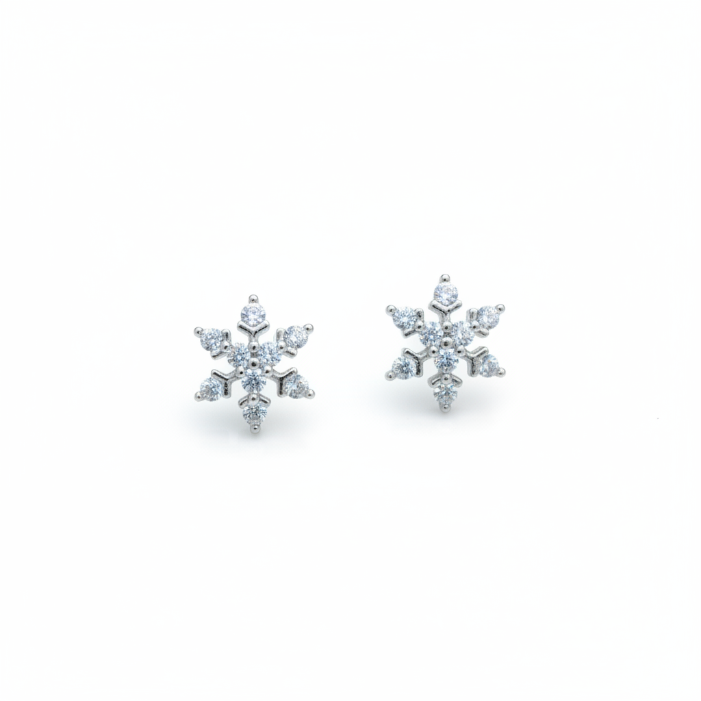 92.5 Silver Floral Earrings | Classic Flower Design | Elegant Jewellery