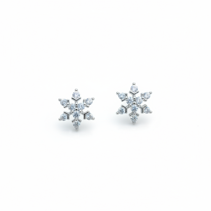 92.5 Silver Floral Earrings | Classic Flower Design | Elegant Jewellery