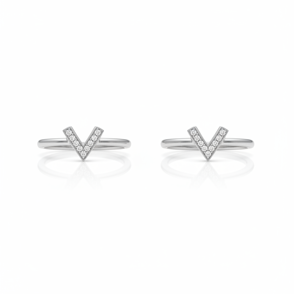 925 Silver V Toe rings